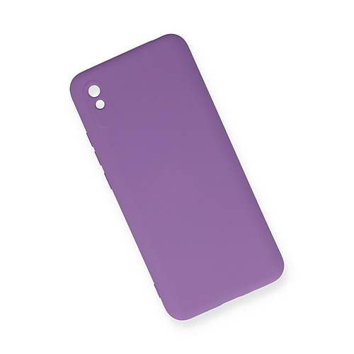 Redmi 9A K�l�f Nano i�i Kadife Silikon - Mor