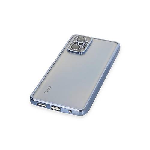 Redmi Note 10 Pro K�l�f Razer Lensli Silikon - A��k Mavi