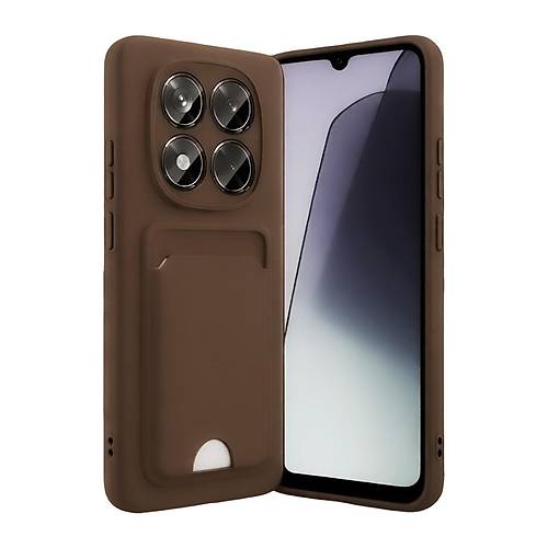 Redmi Note 15 Pro 5G Kelvin Kartvizitli Silikon - Kahverengi
