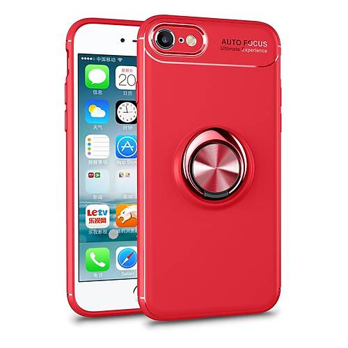 iPhone 7 K�l�f Range Y�z�kl� Silikon - K�rm�z�