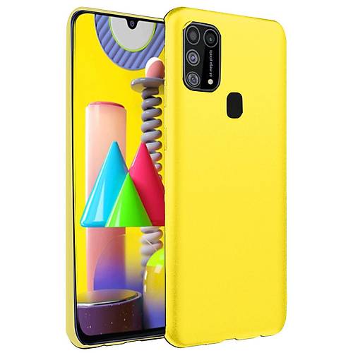 Galaxy M31 K�l�f Nano i�i Kadife Silikon - Sar�