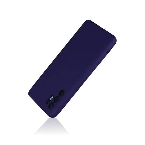 Reno 6 K�l�f Nano i�i Kadife Silikon - Mor