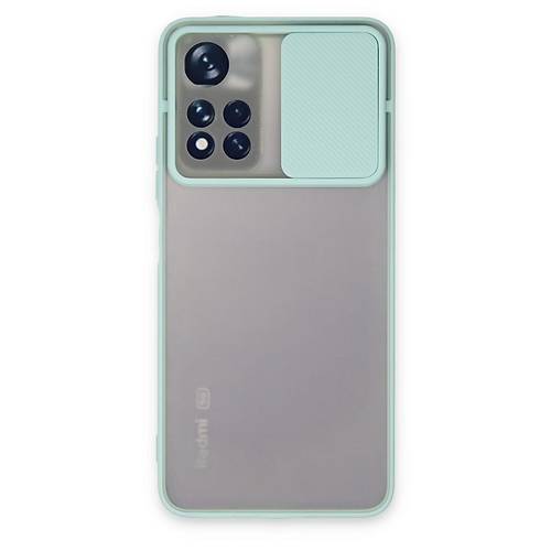 Redmi Note 11T K�l�f Palm Buzlu Kamera S�rg�l� Silikon - Turkuaz