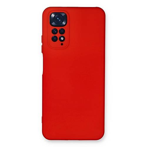 Redmi Note 11 K�l�f Nano i�i Kadife Silikon - K�rm�z�