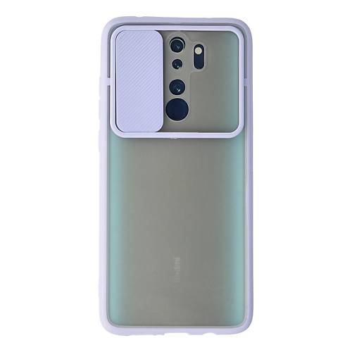 Redmi Note 8 Pro K�l�f Palm Buzlu Kamera S�rg�l� Silikon - Lila