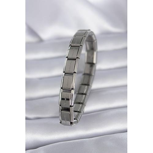 316L �elik G�m�� Renk Yaz�l� Nomination Model Kad�n Bileklik