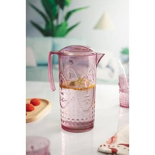 Akrilik M�rd�m S�rahi 2,3 lt Ve 6'l� & Su Me�rubat Kahve Yan� Barda�� 400 ml Seti