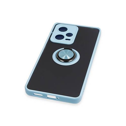 Redmi Note 12 5G K�l�f Montreal Y�z�kl� Silikon Kapak - Buz Mavi