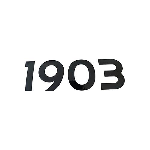 1903 Yaz�l� Oto Sticker Siyah 20x7cm