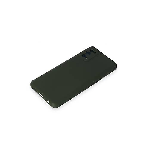 Realme 7 Pro K�l�f Nano i�i Kadife Silikon - Koyu Ye�il