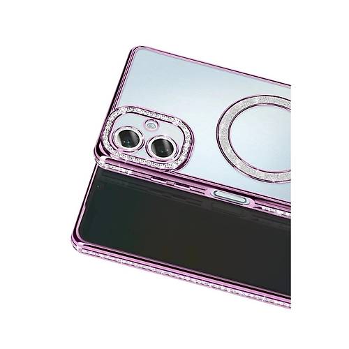 Galaxy A07 4G Joke Simli Magneticsafe K�l�f - Derin Mor