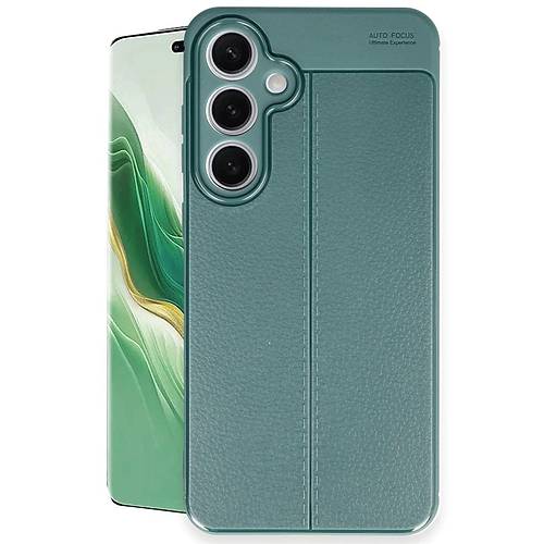 Galaxy S24 FE K�l�f Auto Focus Kapak - Koyu Ye�il