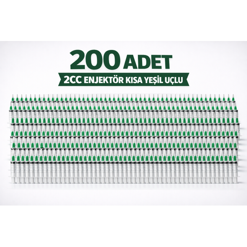 2CC Enjekt�r Ye�il U�lu Steril ��r�nga
