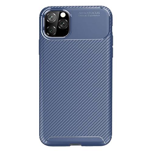 iPhone 11 Pro K�l�f Auto Focus Karbon Kapak - Lacivert