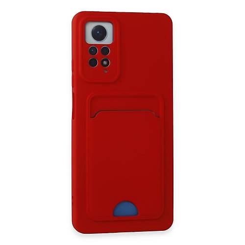 Redmi Note 12 Pro 4G K�l�f Kelvin Kartvizitli Silikon - K�rm�z�
