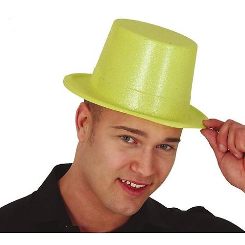 Floresan Sar� Renk Simli Uzun F�tr Melon �apka 12 cm