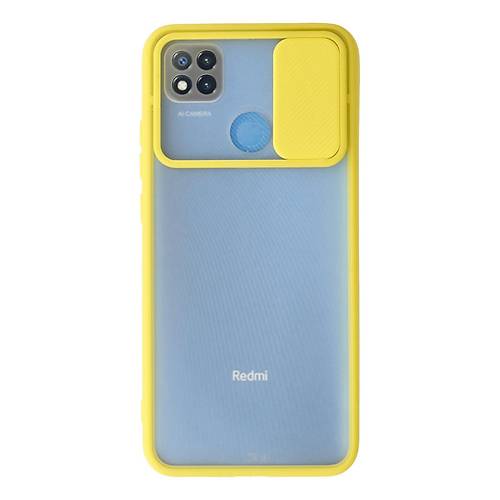 Redmi 9C K�l�f Palm Buzlu Kamera S�rg�l� Silikon - Sar�