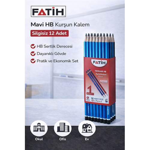 Fatih Mercanl� 12010 HB Kur�un Kalem 12 Adet