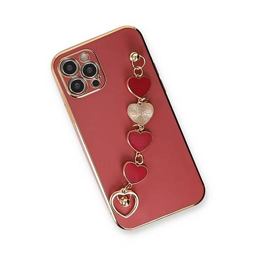 iPhone 12 Pro K�l�f Esila Silikon - K�rm�z�