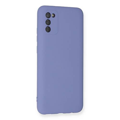 Galaxy A03S K�l�f Nano i�i Kadife Silikon - Lila