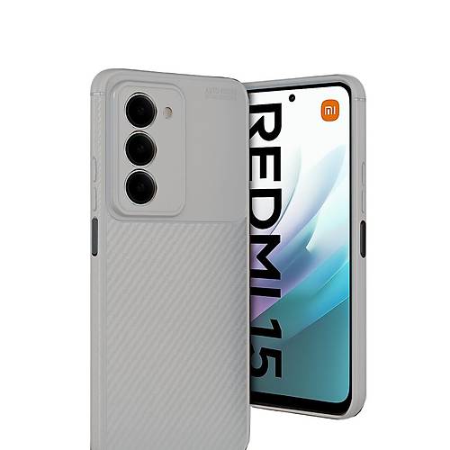 Redmi 15 4G Auto Focus Karbon Kapak - Gri