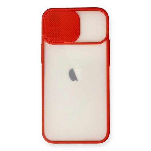 iPhone 11 K�l�f Palm Buzlu Kamera S�rg�l� Silikon - K�rm�z�