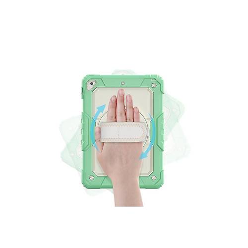 iPad 5 Air 9.7 K�l�f Strap New Tablet Kapak - Ye�il