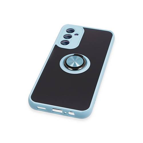 Galaxy A14 4G K�l�f Montreal Y�z�kl� Silikon Kapak - Buz Mavi