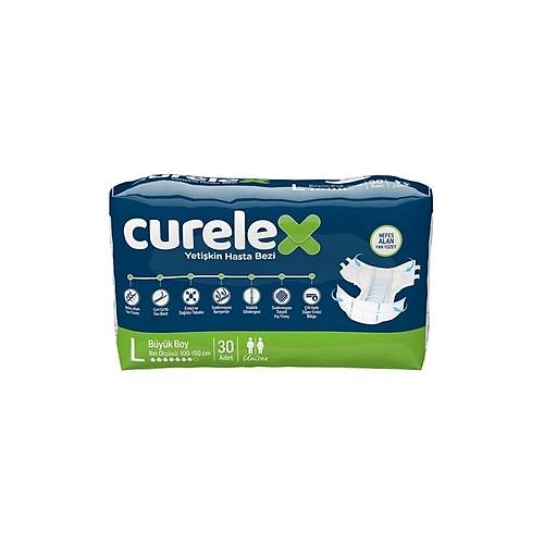 Curelex - Belbantl� Yeti�kin Hasta Bezi - L - 30'lu
