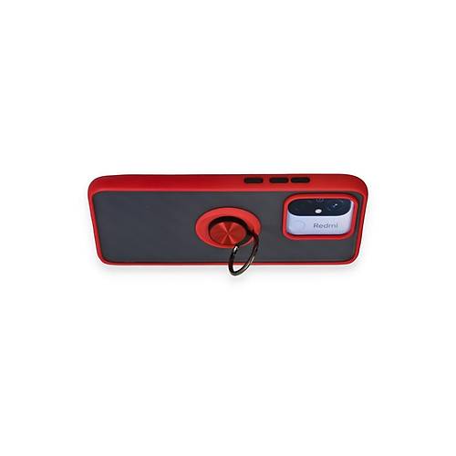 Redmi 12C K�l�f Montreal Y�z�kl� Silikon Kapak - K�rm�z�