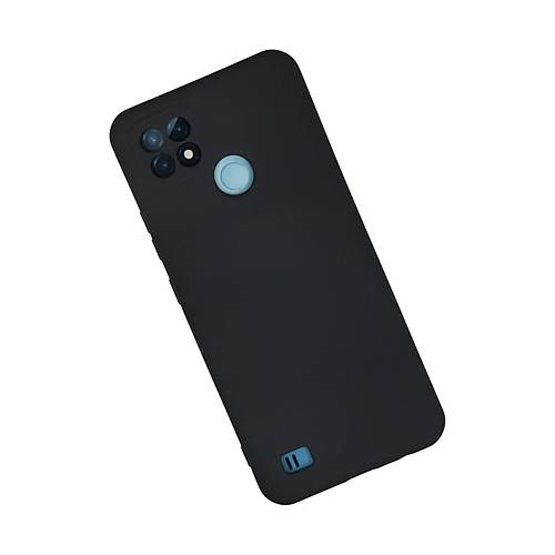 Realme C21 K�l�f Nano i�i Kadife Silikon - Lacivert