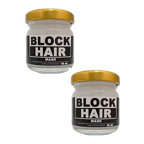 Block Hair Sa�lar�n�za Derinlemesine Bak�m Ve Canl�l�k Maskesi Kremi 40 ml X 2 Adet