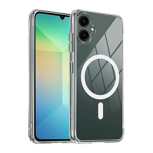 Galaxy A06 Combo Sert �effaf Magsafe Kapak - �effaf