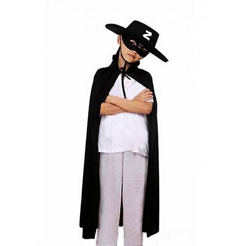 �ocuk Boy Zorro Pelerin + �apka + Maske Kost�m Seti