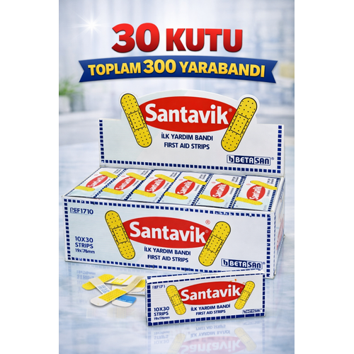 Santavik �lk Yard�m Band� Yara Band� 10lu 30 Paket