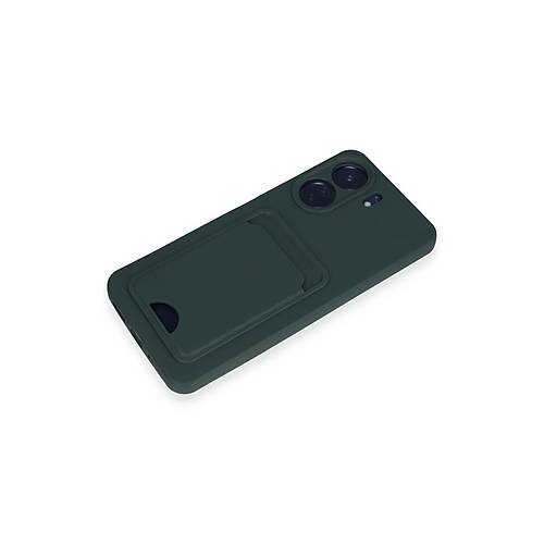 Redmi 13C K�l�f Kelvin Kartvizitli Silikon - Koyu Ye�il