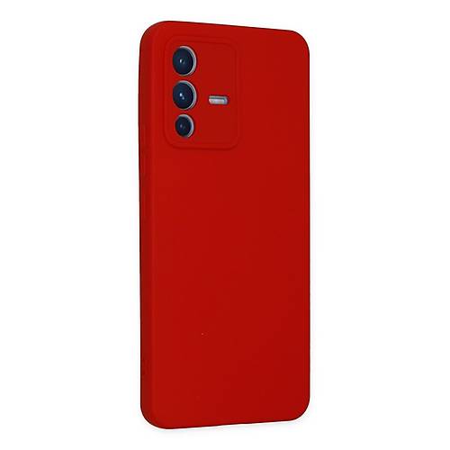 V23 5G K�l�f Nano i�i Kadife Silikon - K�rm�z�
