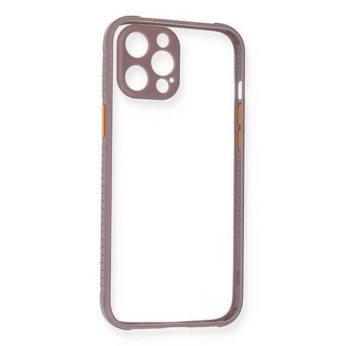 iPhone 12 Pro K�l�f Miami �effaf Silikon - A��k Mor