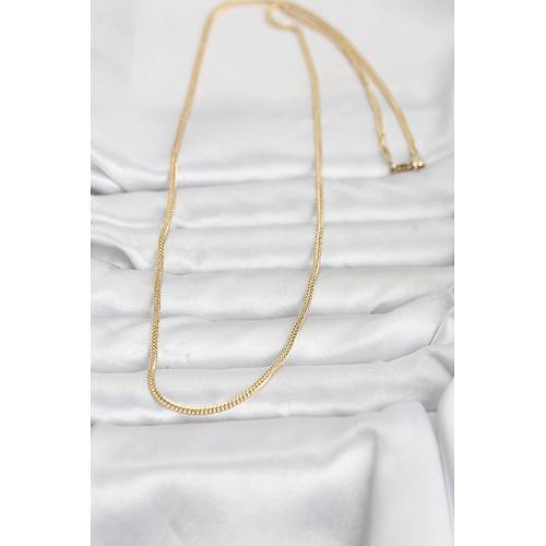 CM 14K Gold Renk Dolgun Zincir Model 60 cm Kad�n Kolye