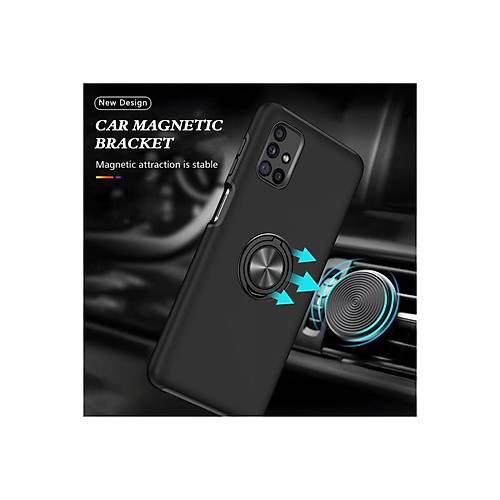 Galaxy M51 K�l�f Elit Y�z�kl� Kapak - Siyah