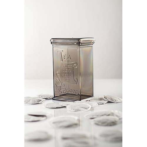 Akrilik F�me �eker Kahve �ay Kavanozu 500 Ml (Vakum Kapak )