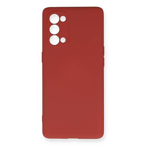 Reno 5 Pro K�l�f Nano i�i Kadife Silikon - Kiremit