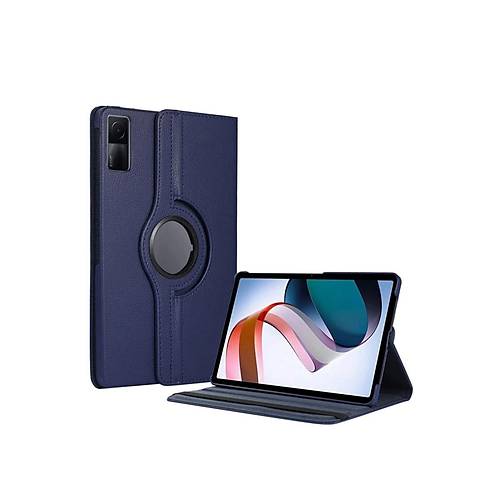 Redmi Pad SE 4G K�l�f 360 Tablet Deri K�l�f - Lacivert
