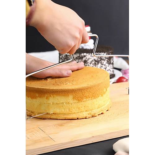 Metal Pasta Kesme Aparat� 30 cm Kek Ekmek Katman Dilimleme B��a��