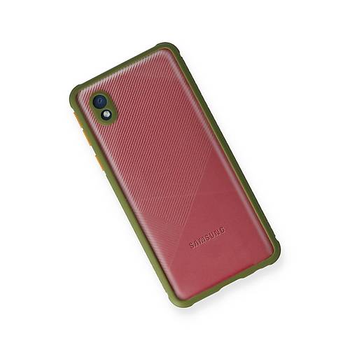 Galaxy A01 Core K�l�f Miami �effaf Silikon - Ye�il