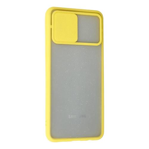 Galaxy A02 K�l�f Palm Buzlu Kamera S�rg�l� Silikon - Sar�