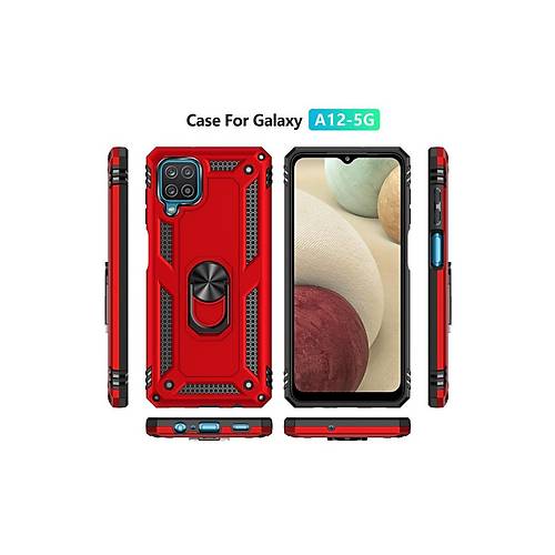 Galaxy A22 K�l�f Sofya Y�z�kl� Silikon Kapak - K�rm�z�