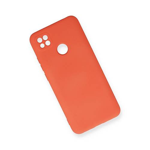 Redmi 9C K�l�f Nano i�i Kadife Silikon - Turuncu