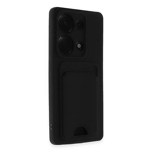 Redmi Note 13 Pro 4G K�l�f Kelvin Kartvizitli Silikon - Siyah