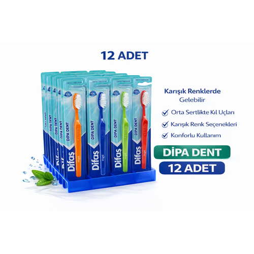 Difas Dipa Dent Medium Di� F�r�as� Orta Sert 12 ADET